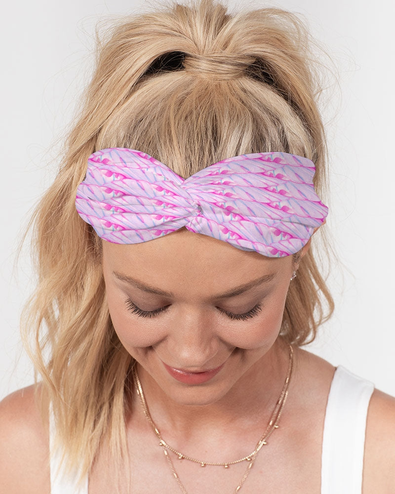 pink shell Twist Knot Headband Set