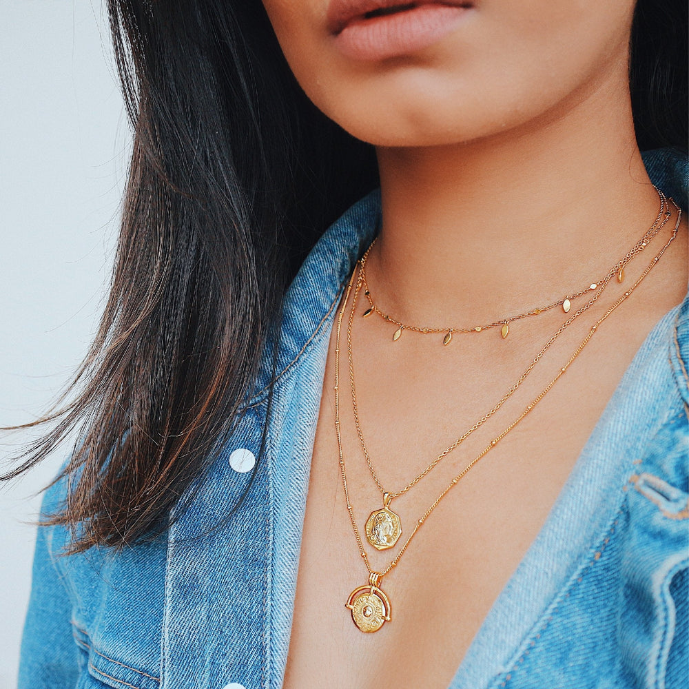 SANTORINI COIN PENDANT BOBBLE NECKLACE - Scada Australia