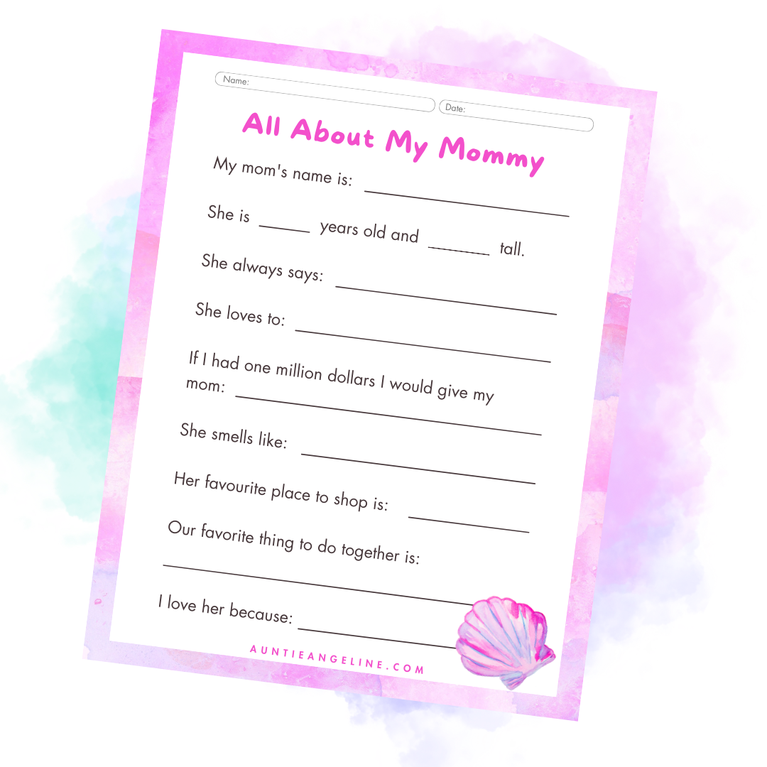 All About My Mommy Worksheet - AKŌYA