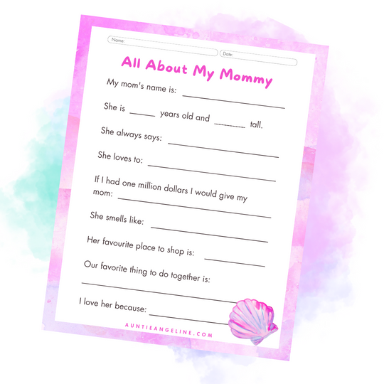 All About My Mommy Worksheet - AKŌYA