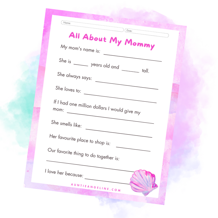 All About My Mommy Worksheet