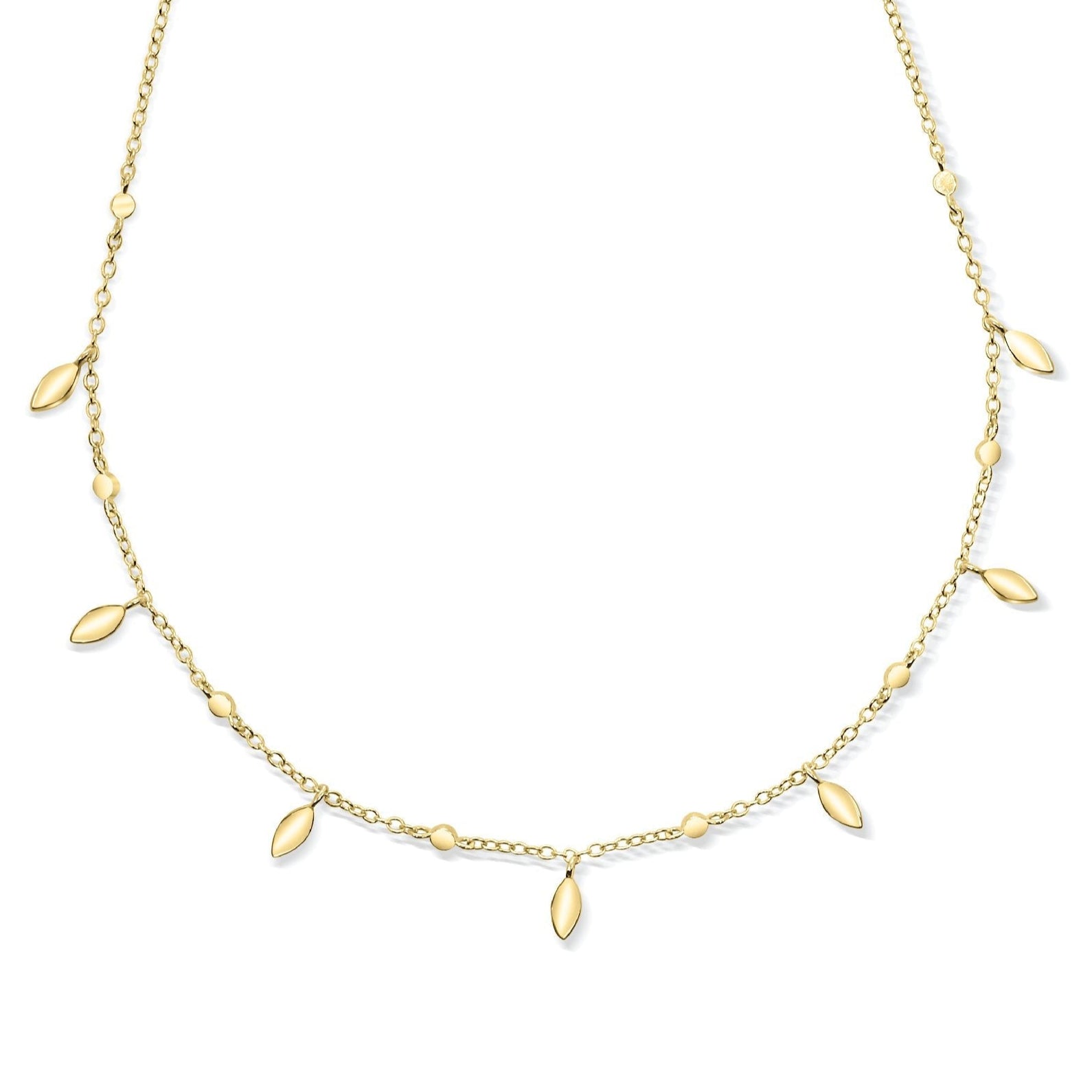 Gold over Sterling silver charm choker product photo
