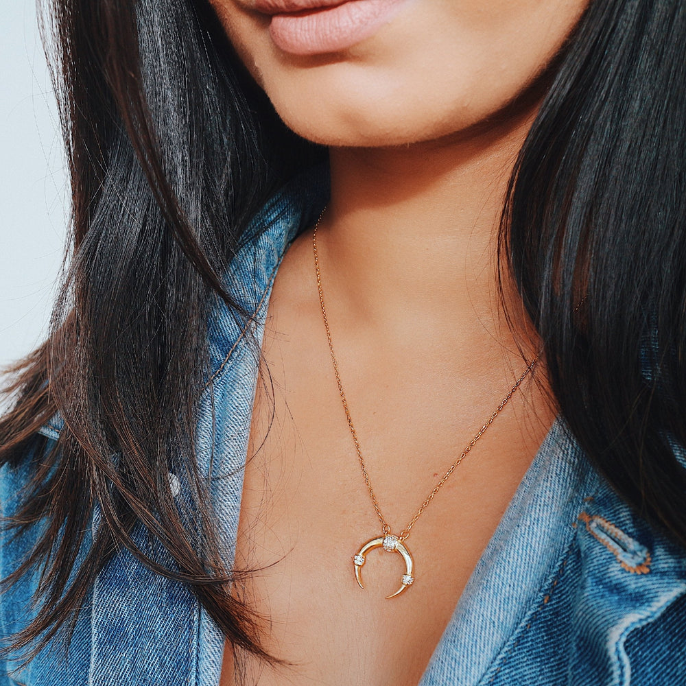 AMORGOS HORN PENDANT NECKLACE - Scada Australia