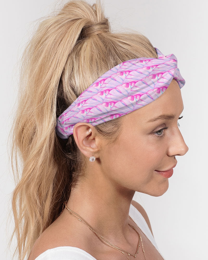 pink shell Twist Knot Headband Set