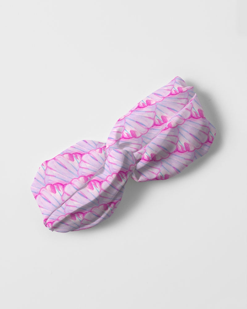 pink shell Twist Knot Headband Set