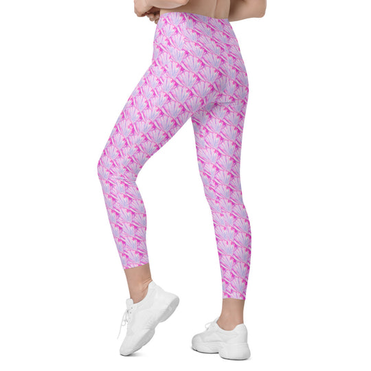 Big Shell Crossover Leggings with Pockets - AKŌYA