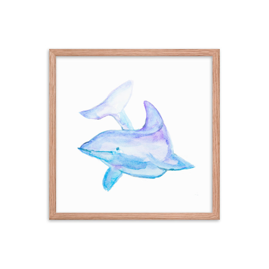 Framed Dolphin poster