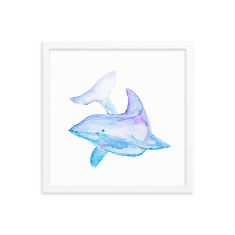 Framed Dolphin poster
